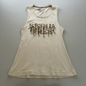 PILCRO by Anthropologie Embroidered Joshua Tree Tank Cream Graphic Tee